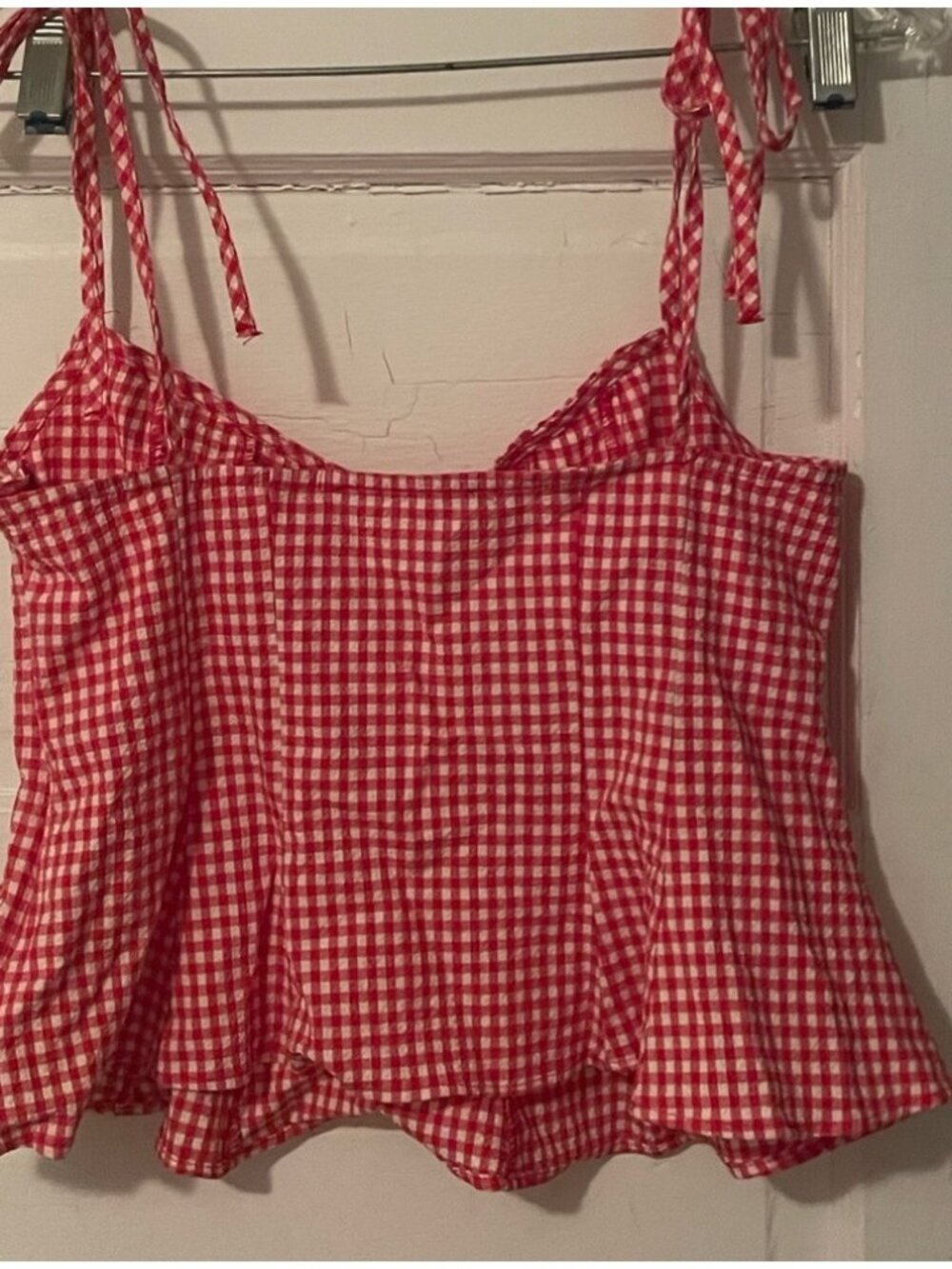 Red Gingham Crop Top - Picture 2 of 2